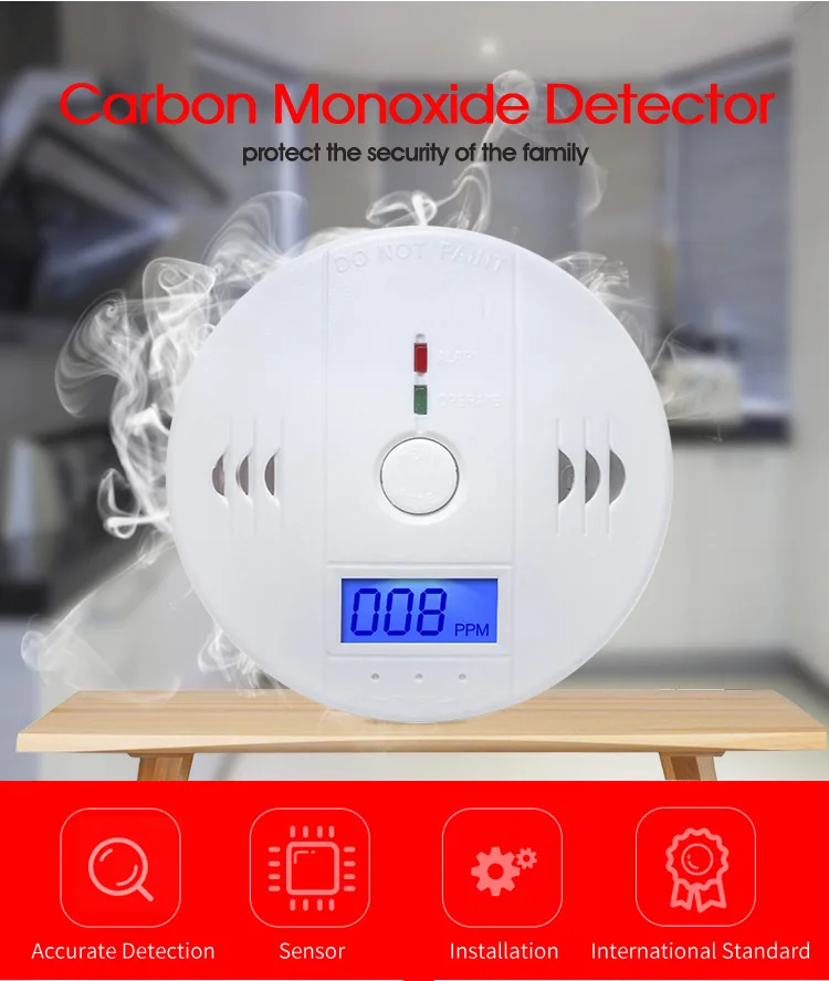 

Carbon Monoxide Alarm Household Clean Smokeless Honeycomb Briquette Gas Furnace Poisoning CO Leakage Detector