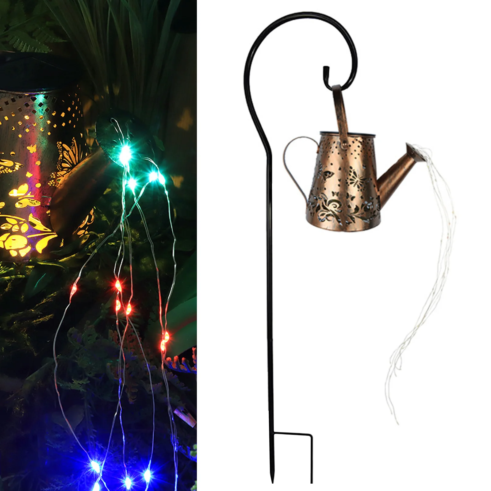 

Светильник-бабочка для полива на солнечной батарее, подвесная фурнитура с кронштейном для кованого железа, для чайника, садового декора, по...