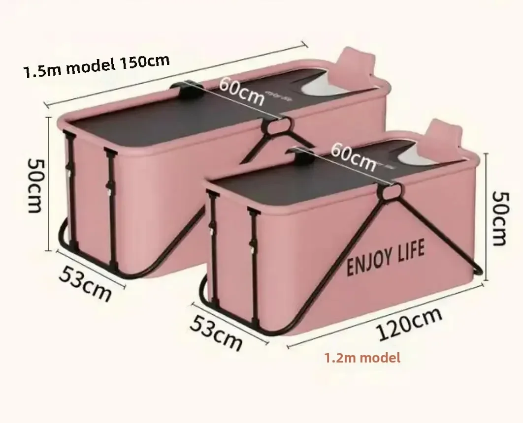 Portable Large Foldable Bathtub for Adults and Children 1.2/1.5m Full Body Soaking Tubs Household Shower Artifact Inflatable