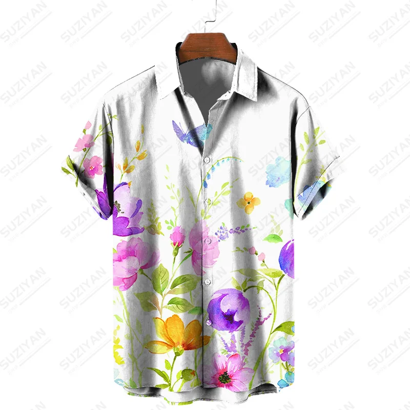 

Деловая одежда в стиле Диснея с цветами, корейский стиль, однотонная модная мужская одежда с принтом, новая Красивая корейская пуговица