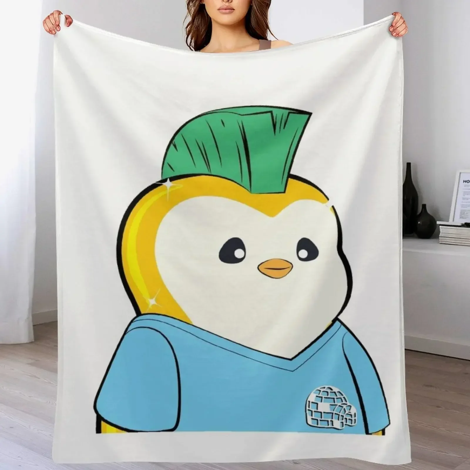 Пудги Пингвин # 3403 nft Пухлые забавные животные Плед Красивые подарочные одеяла