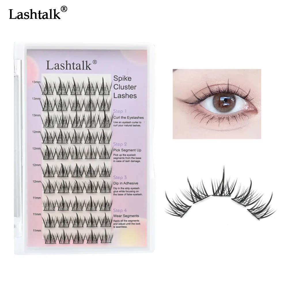 

Lashtalk DIY False Eyelash Extensions Spike Comic Cluster Bonded Makeup Soft Individual Self Grafting From Nagaraku Freeshipping