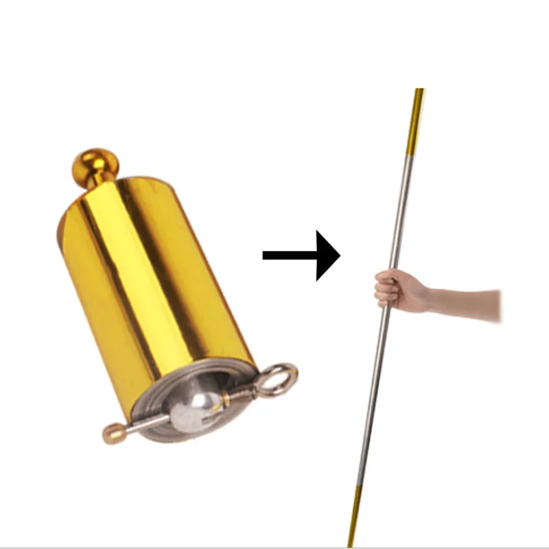 

110cm New Silent Light Weight Tricks Cane Telescopic Bat on Self-defense Stick Appearing Cane Steel Elastic Rod Magic Tricks