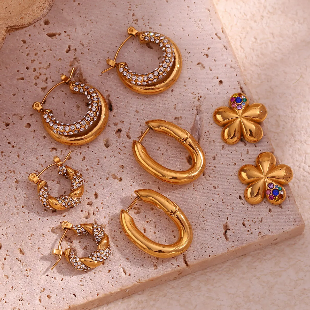 

Y2K Accessories Jewelry for Women Free Shipping Surgical Steel Gold Plated joyas boucle d’oreille acier inoxydable