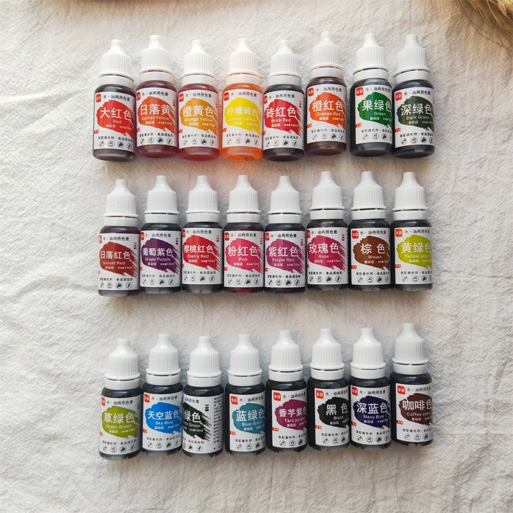 Набор из 24 цветов 10 мл натуральные чернила для окрашивания еды рукоделия