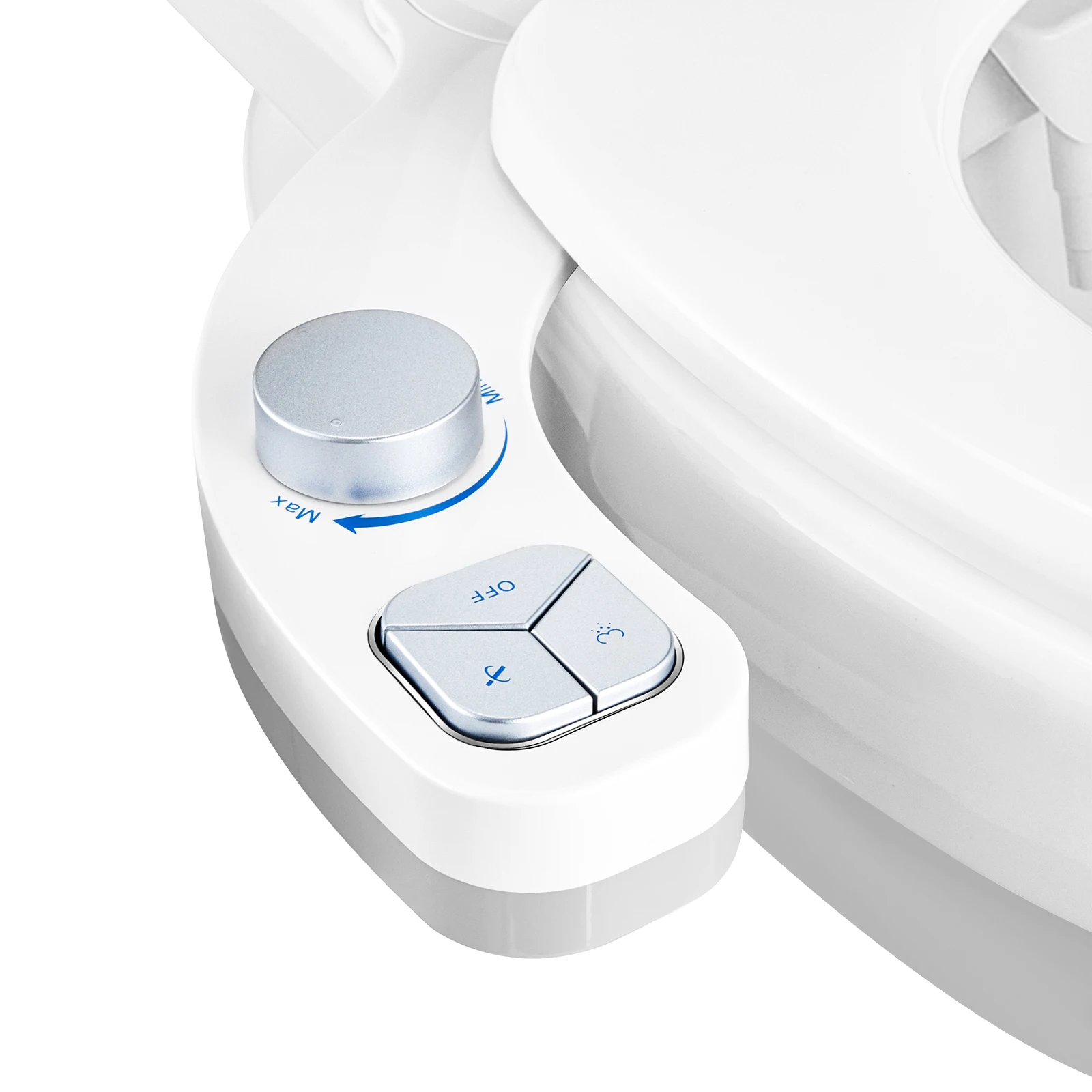   SAMODRA Black Button Bidet - Non-ElectricSelf  Cleaning Dual Nozzle (Frontal and Rear Wash)  Water Sprayer Toilet Seat 