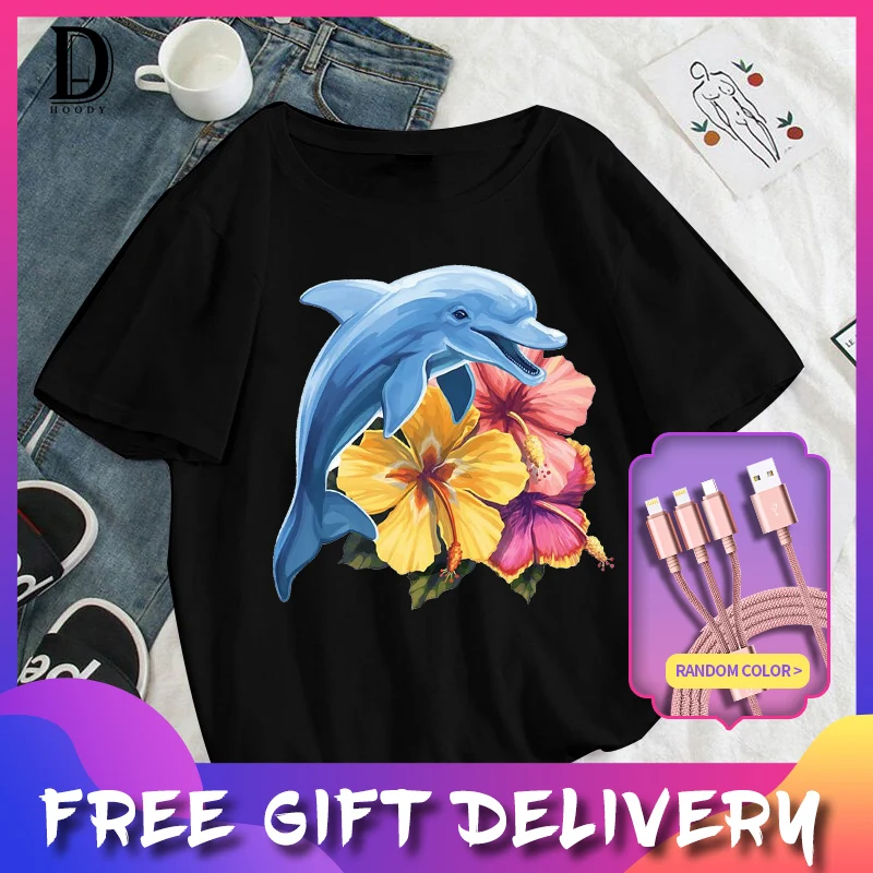 

Простая футболка с красивым рисунком и иллюстрацией, женский модный топ с графическим рисунком, летняя повседневная Хлопковая женская одеж...