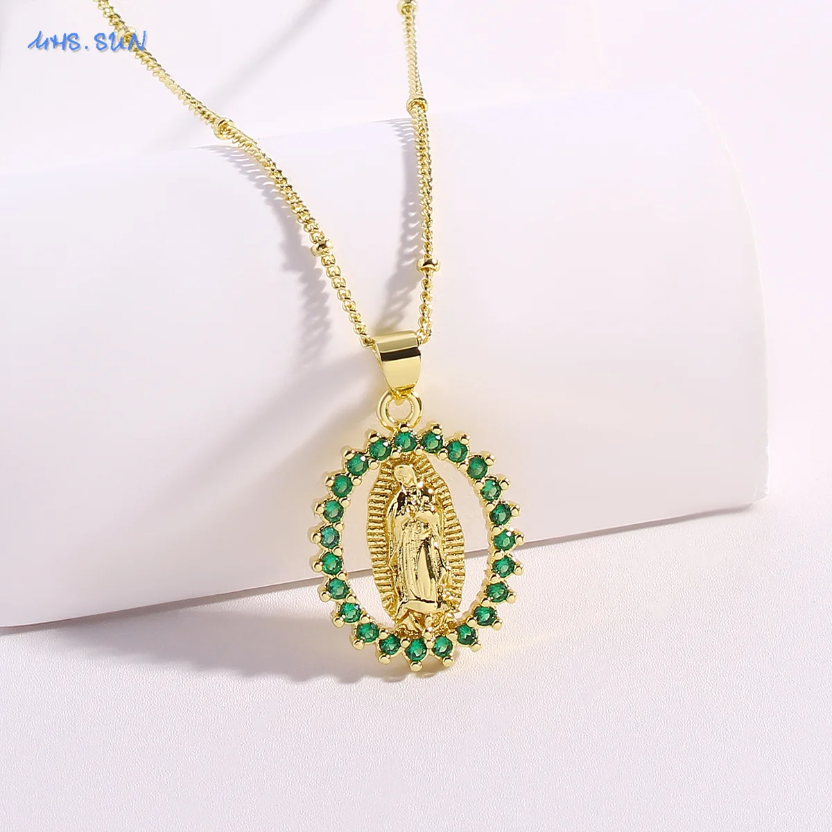 MHS.SUN новая Дева Мария фото для женщин Европейский и американский циркон подвеска