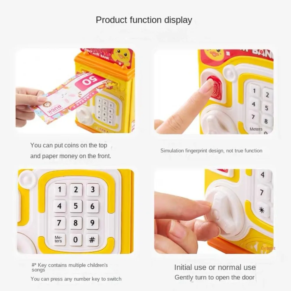 Пластиковая электронная копилка Электронная красная синяя желтая с кодом для