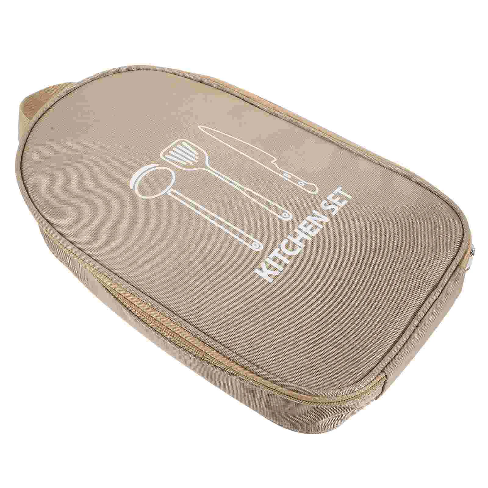 

Camping Flatware Organizer Barbecue Tableware Storage Bag Portable Cutlery Organizer