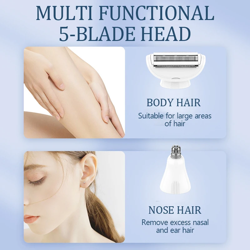 Женское устройство для удаления волос триммер пять в одном подходит сухого и