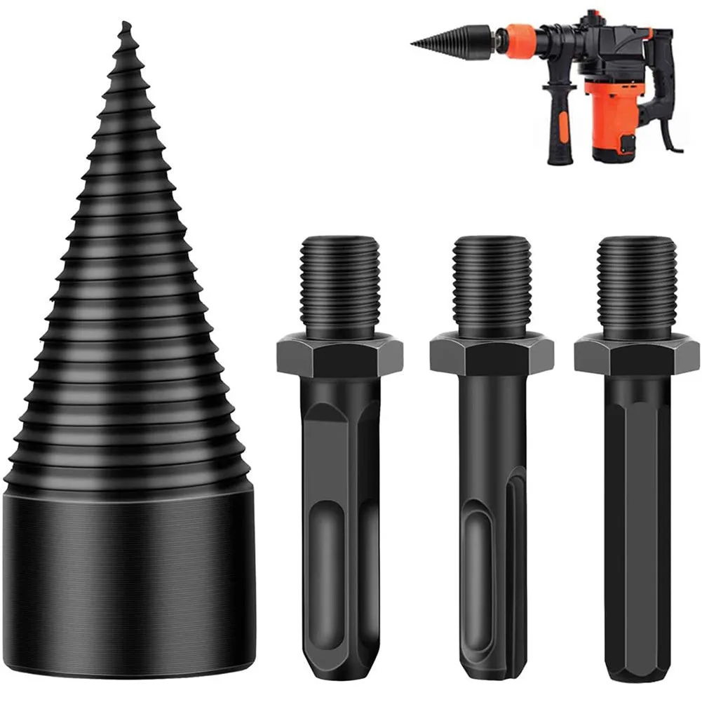 

Wood Splitter Drill bit Small Electric Hammer Impact Drill sSplit Cone Fast Wood Split Wood Artifact Household Rural