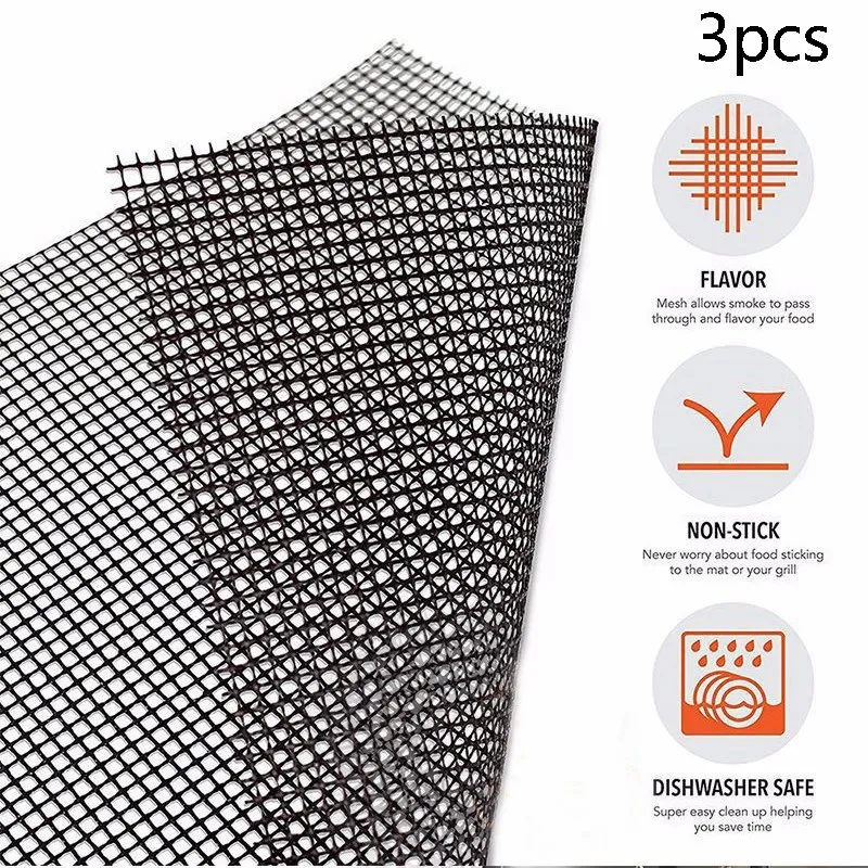 Антипригарный коврик для гриля и барбекю из стекловолокна сетчатая сетка