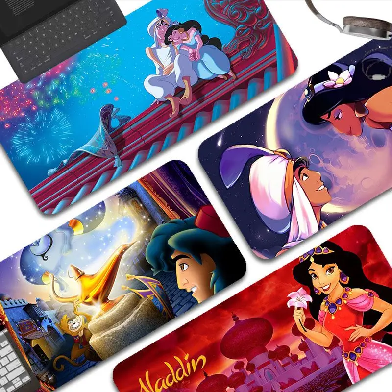 

Большой Настольный коврик Disney Aladdin 90x40 см, студенческий коврик для мыши, геймерский коврик для клавиатуры, игровой коврик для ПК, компьютерны...