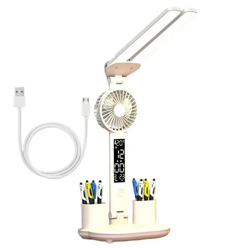 

Pen Holder Lamp LED Table Lamp With Fan Environmentally Friendly Lighting Table Lamp For Bedroom Living Room Dormitory Kid's