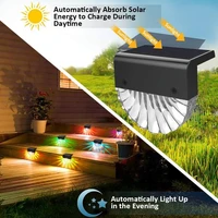 1246pc led solar lamp outdoor waterproof staircase light garden courtyard decoration steps fence wall light decoration lights