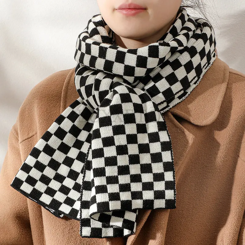 

Winter Scarf Women's Shawl Warm Scarf Women's Plaid Scarf Neckband Scarf Fringe Fashion Scarf Women's Luxury Blue New 2023