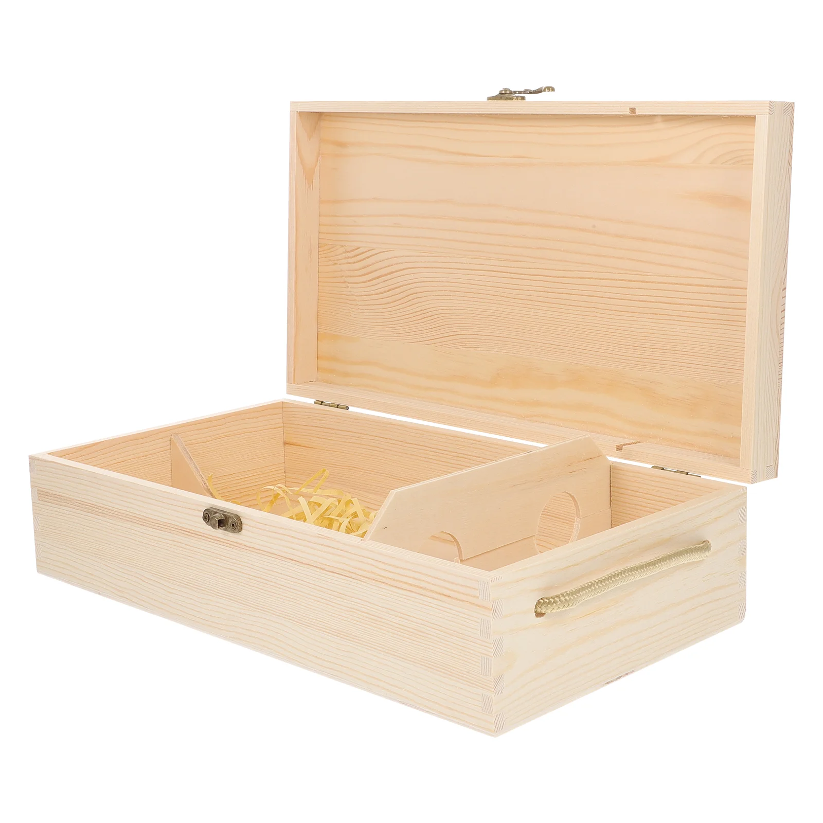 

Box Wooden Gift Bottle Wood Champagne Case Carrier Boxes Double Decorative Holder Packing Redempty Rustic Single Container Lid
