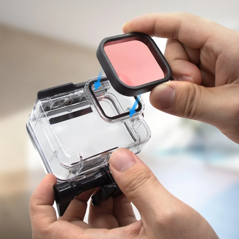 

Подводный водонепроницаемый корпус 587D для Gopro Hero 10 9, водонепроницаемый чехол + Защитная пленка из закаленного стекла