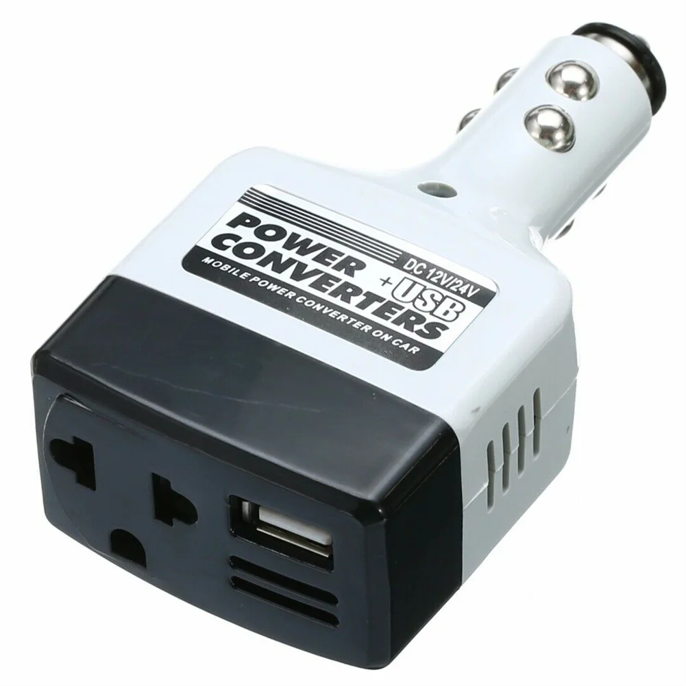 

Автомобильный преобразователь напряжения адаптер Инвертор USB розетка зарядное устройство для телефона GPS 12 В/24 В до 220 В постоянного тока в переменный ток Автомобильный адаптер питания инвертор