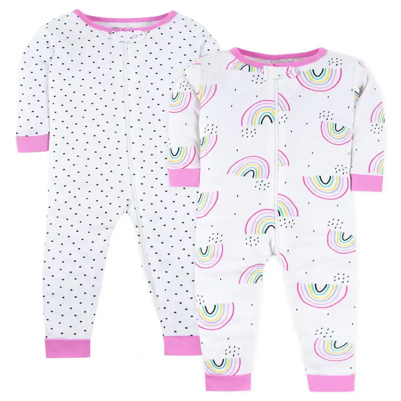 

Toddler Girl 2Pk Footless Stretchie Pajamas, Size 9M-5T