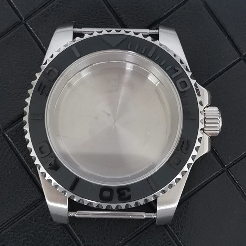 Modified 40mm Watch Case Accessories: Fine Steel, Close-bottom Case, Ring Mouth, Sapphire Flat Glass for NH34GMT Movement