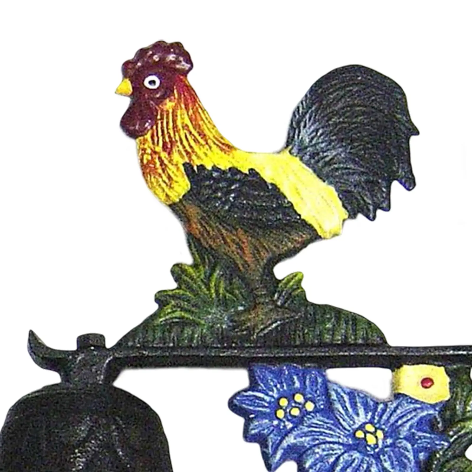 

Rustic Cast Bell Hanging Decorative Bell Manually Shaking Rooster Door Bell Farmhouse Patio Garden Decor