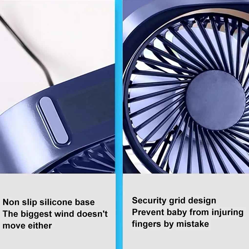 

USB Mini Desktop Fan Cooler Cooling Fan 360 Degrees Angle Adjustable Portable Electric Fan 3 Wind Speed Adjustable Mini Fan