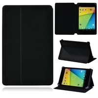 tablet case for google nexus 7 1st gen 20122nd gen 20139 8 9 pu leather folding pure black tablet cover casefree stylus