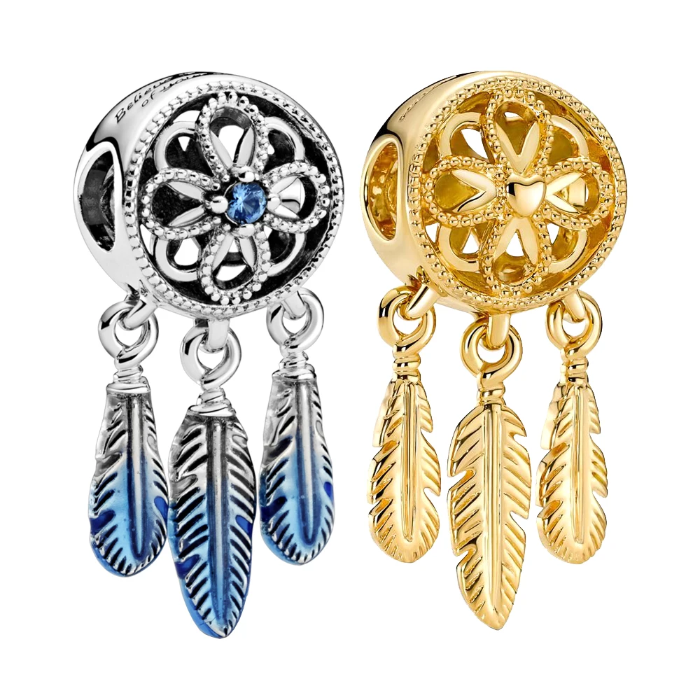 

925 Silver Spiritual Dreamcatcher Charm Fit for Pandora Original DIY Birthday Bracelet Necklace Ladies Romantic Jewelry Gift