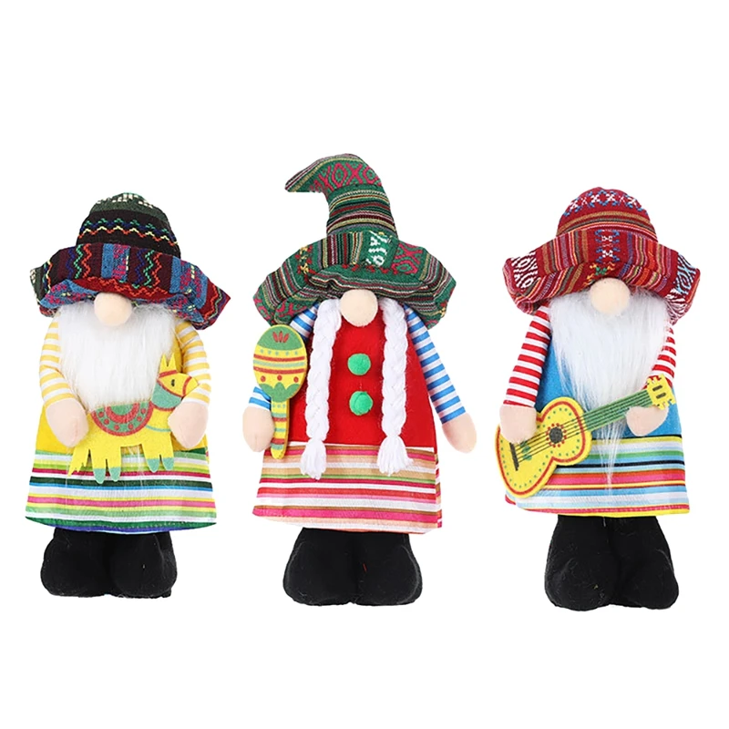 

Fiesta Gnome Cinco De Mayo Faceless Doll Tomte For Mexican Taco Tuesday Home Kitchen Desktop Tiered Tray Summer Decor