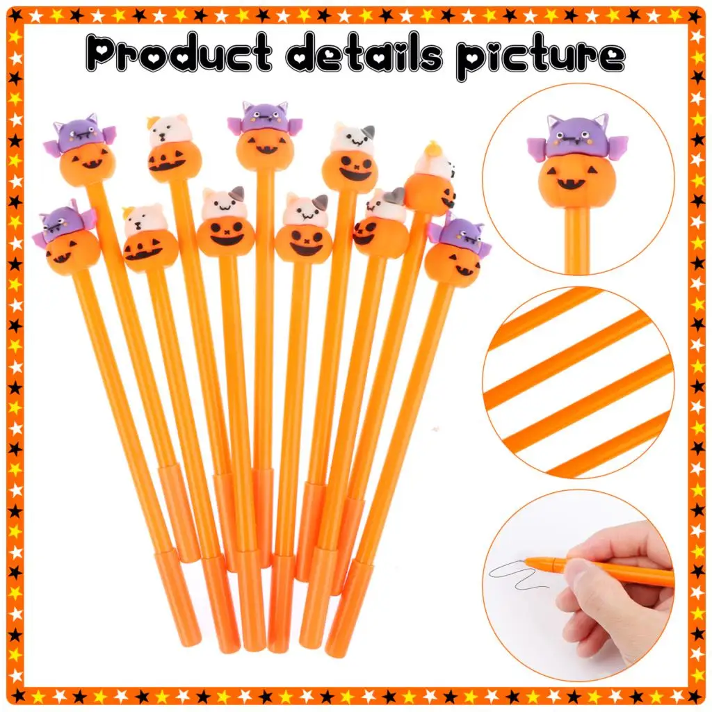 

33 pieces Stationery Cute Cartoon Pumpkin Halloween Gel Pen School Office Kawaii Supplies Creative Gift Pens 0.5 mm