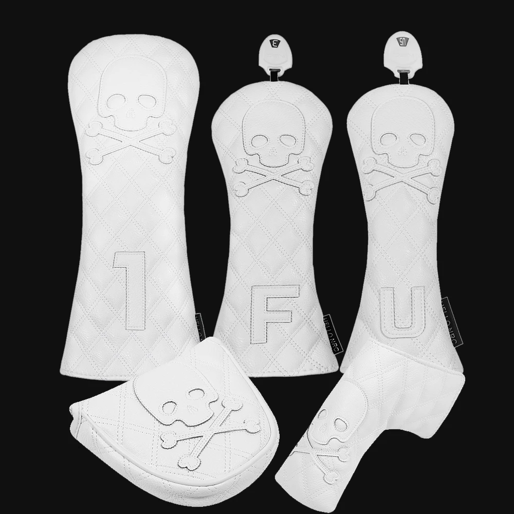 Набор белых кожаных чехлов для головы клюшки