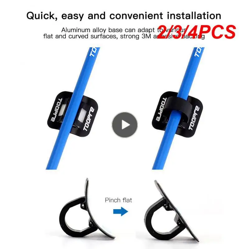 

2/3/4PCS Hydraulic Hose Frame Clip Cable Buckle Organizer Aluminum Alloy Bike C-clips U Shaped Snap C-type Shifter Cable Buckle