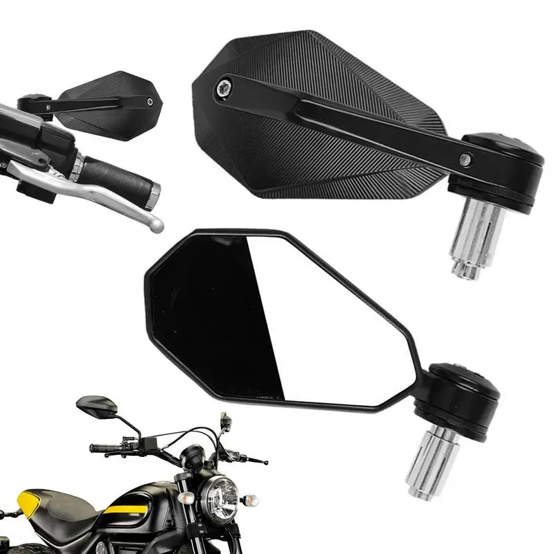 

Motorcycle Rear View Mirrors Anti-Glare HD Motorbike Black Handlebar End Side Mirror For Scooters ATV Bike Motorcycles accessory