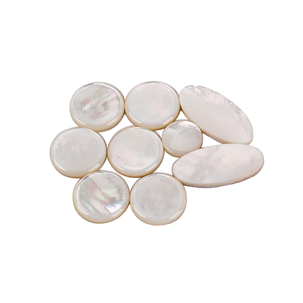 

Pack of 9 Saxophone Key Buttons Inlays Sax Button Musical Instrument