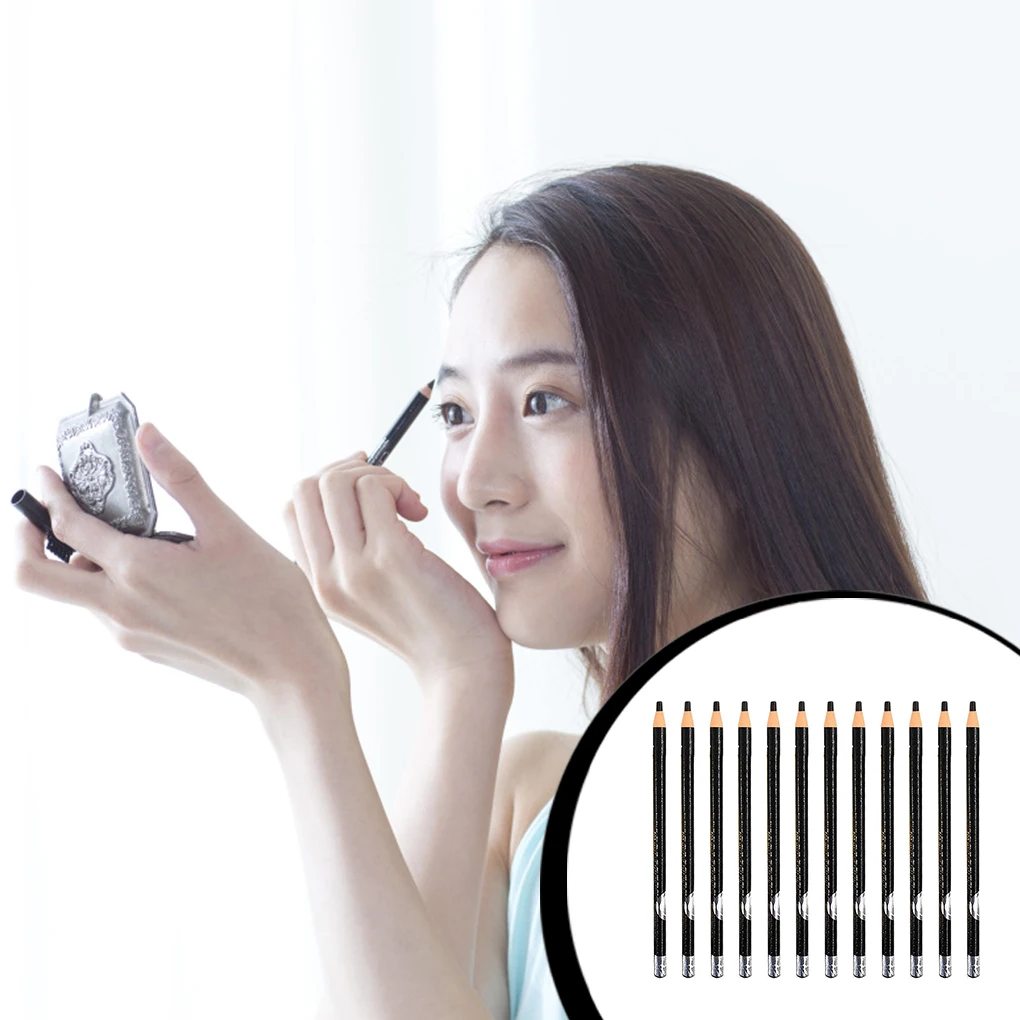 

12 Pieces Eyebrow Pen Cosmetic Tint Makeup Tool No Blooming Women Supplies