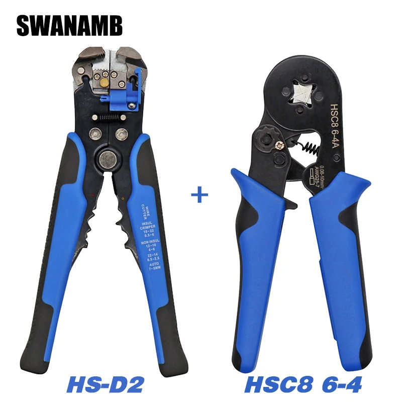 HS-D1 Wire Stripping Tool Self-adjusting 8-Inch Automatic Wire Stripper/Cutting Pliers for Wire Stripping, Cutting, Crimping