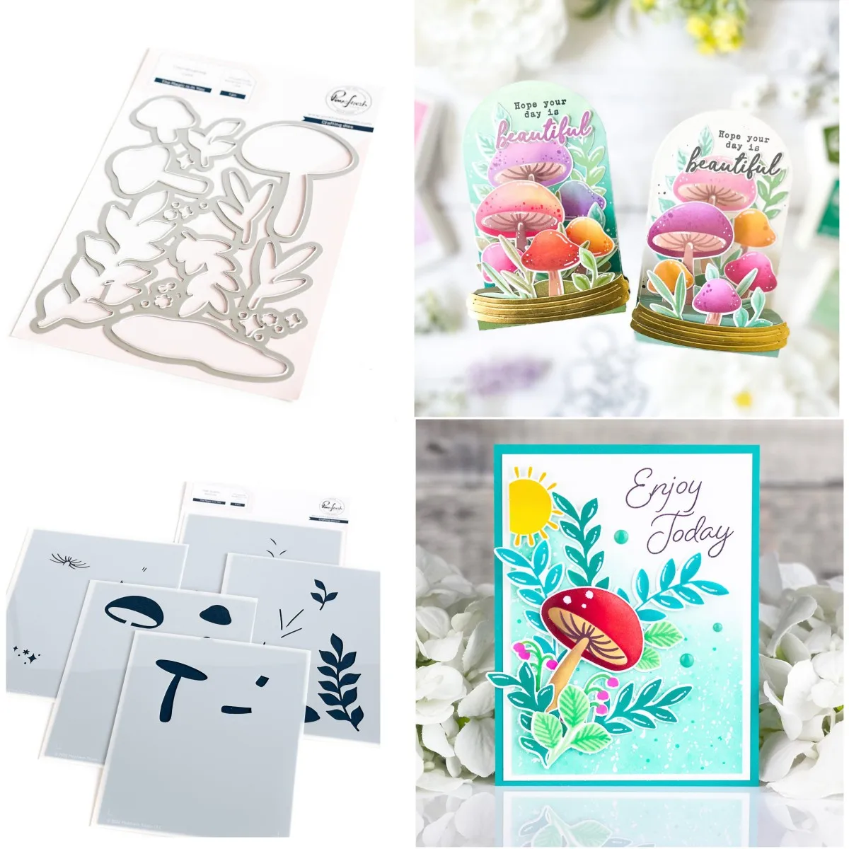 

2023 New Metal Cutting Dies Stencils Mushroom Flowers for Decorating Scrapbooking Diy Paper Card Album Mould Embossing Craft