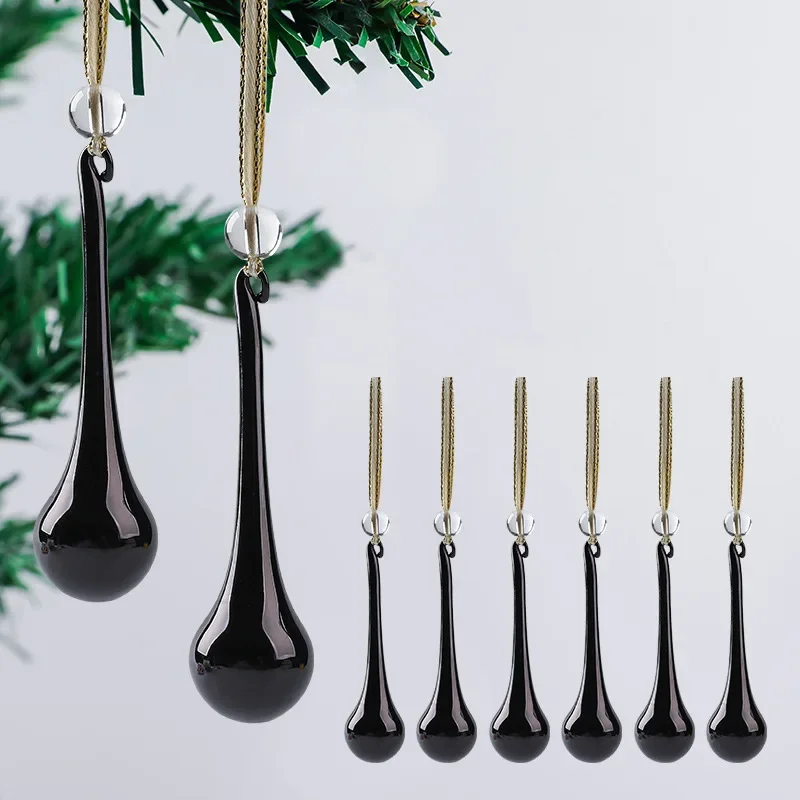 Camal 2 шт. 130 мм x 20 мм красочные длинные капли дождя хрустальное стекло кулон висит Рождественская елка вечерние свадебные украшения для дома