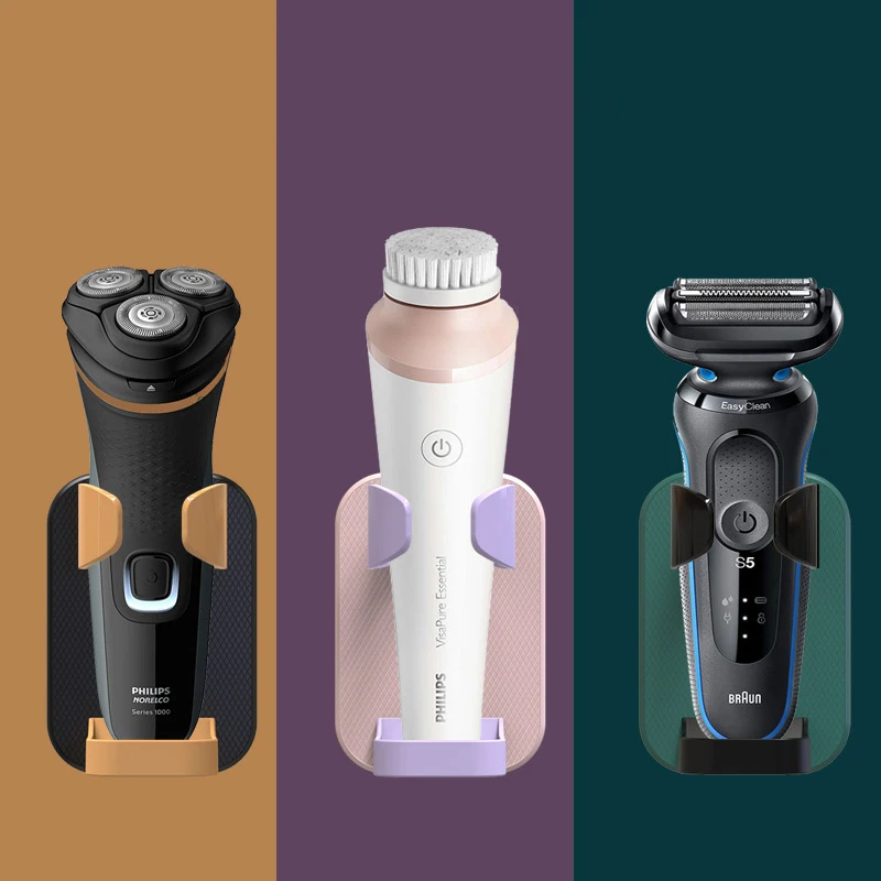 

Punch Free Electric Shaver Cradle Self Adhesive Holder Wall Shelf Razor Support Bathroom Gadgets Accessories Organization Men