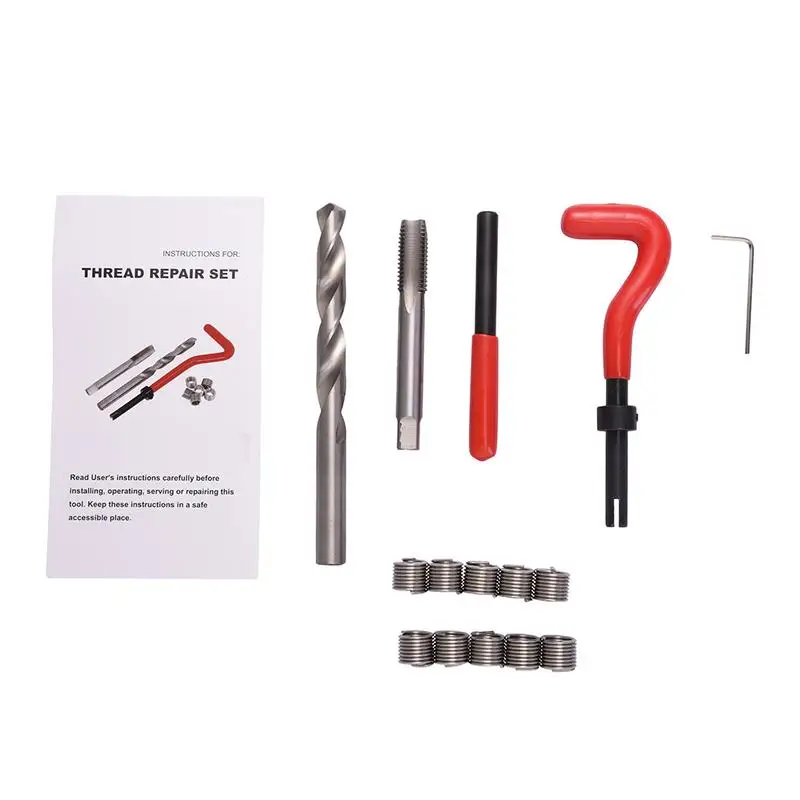 

15pcs Metric Thread Repair Kit M12x1.25 M12x1.5 M12x1.75 Screw Thread Inserts For Restoring Damaged Threads Repair Tools