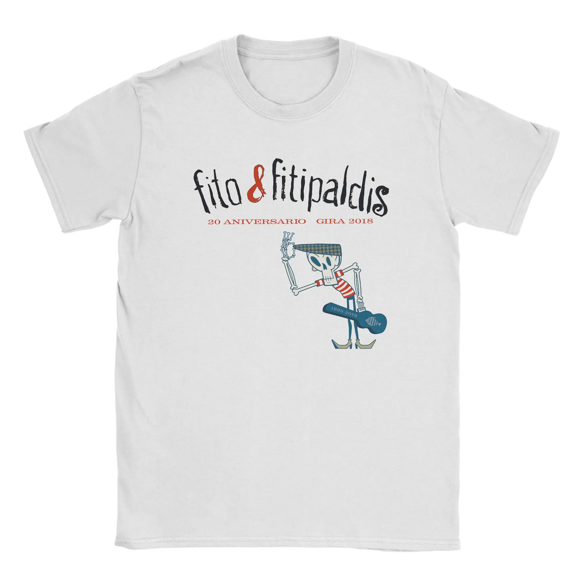 Фото Футболки Fitos Fitipaldis Band, мужские повседневные футболки из чистого хлопка, футболки с круглым воротником и короткими рукавами, новая одежда №1