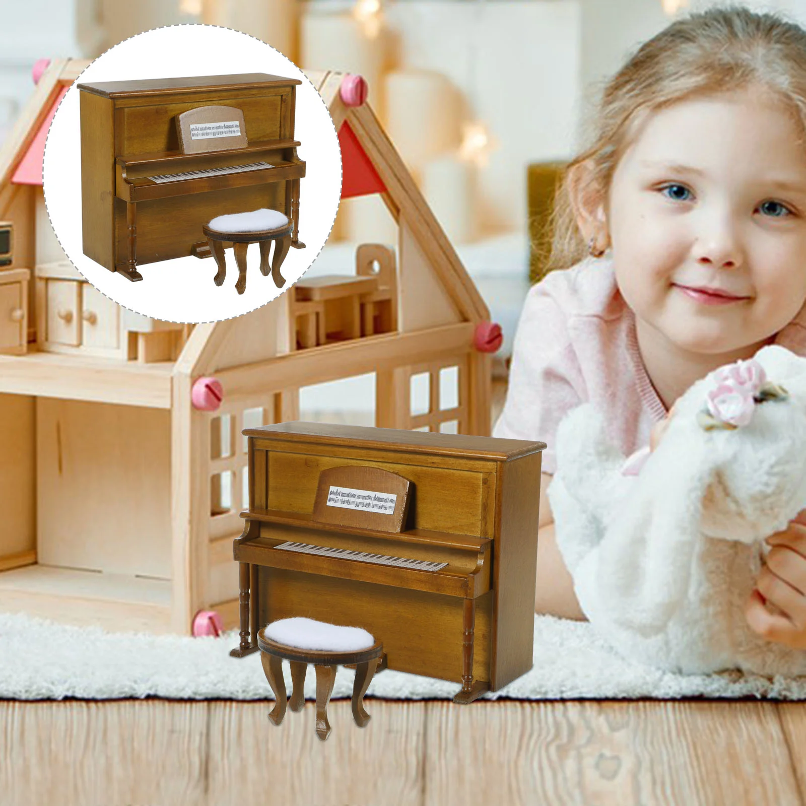 

Mini House Accessories Miniature Furniture Piano Decor Decoration Miniatures