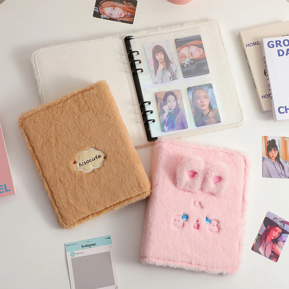 

Photocards Picture Cartoon School Collect Stationery Binder Idol Albums Holder Photocard Plush Photo Album Kpop Book Kawaii