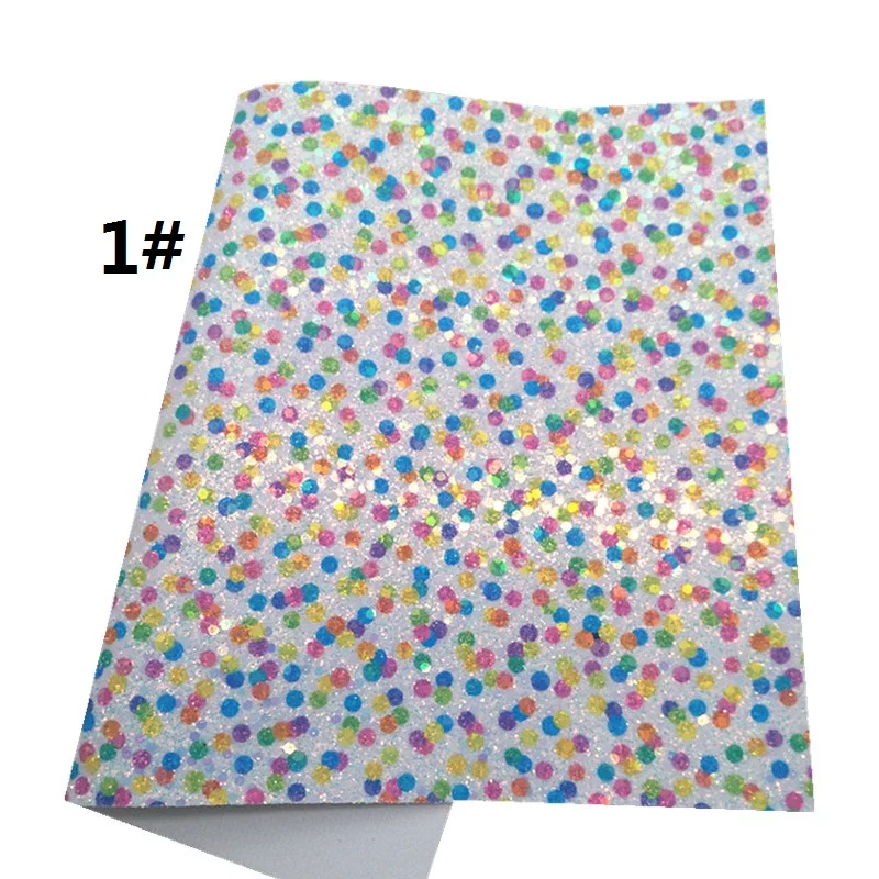 Радужные сердца в горошек с принтом крупной искусственной кожи виниловая кожа