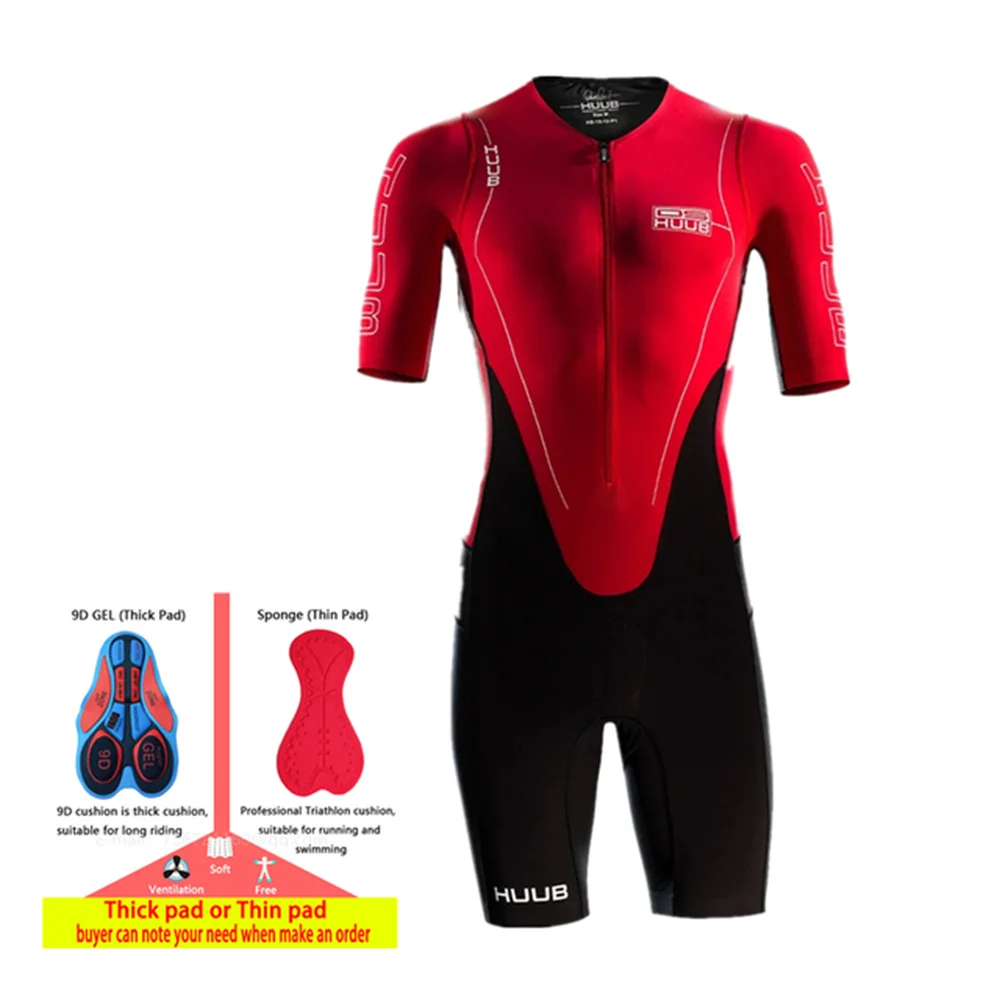 

Huub Men Triathlon Summer Team Racing Jumpsuit Short Sleeve Cycling Speed Suit Mono Ciclismo Hombre Bicycle Run Swim Tri Suit
