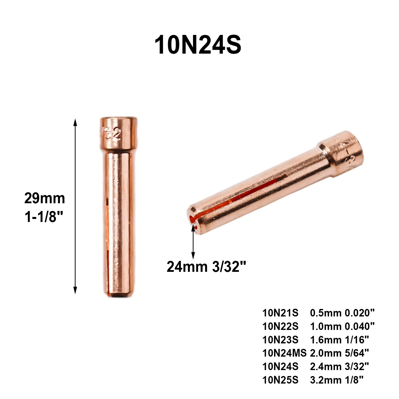 Комплект цанг сварочные аксессуары TIG 17GL332 10N24S 3/32 и DB SR WP 17 18 26 металлообработка