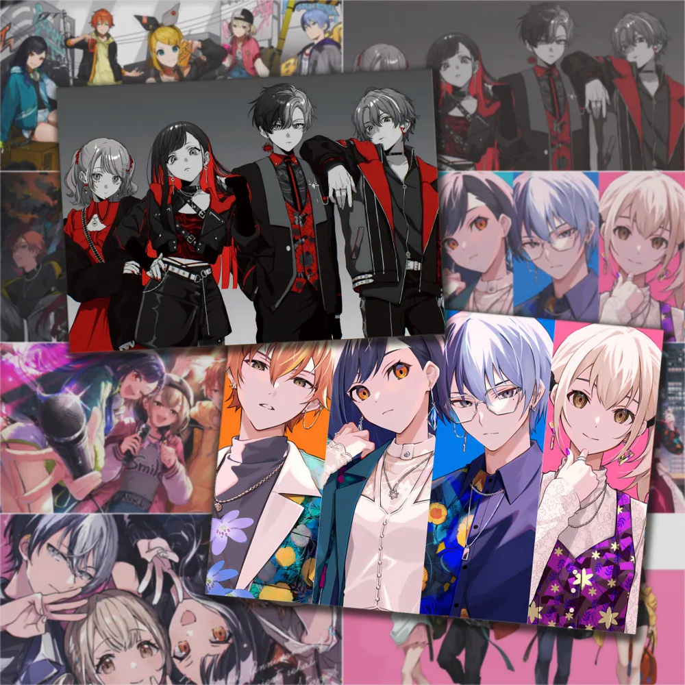 Аниме проект Sekai Azusawa Kohane Shinonome Akito ноутбук гитара милые мультяшные наклейки