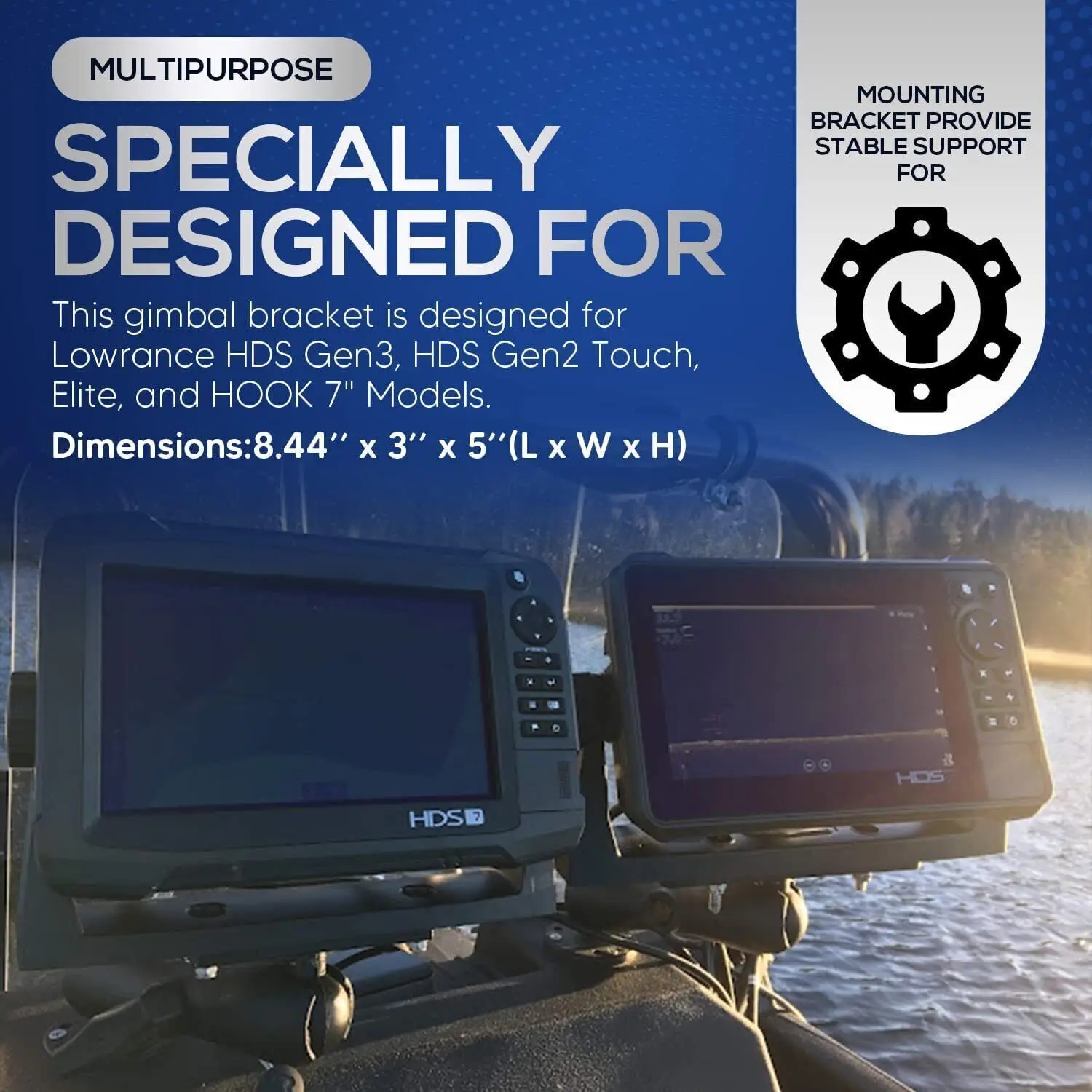 Фото 000-11019-001 Кронштейн подвеса для Lowrance HDS-7 Gen2/Gen3 Touch,HOOK-7,Elite-7 №2